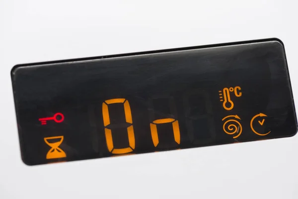 Indicatore di Appliance Display che legge 'On' e altri simboli — Foto Stock