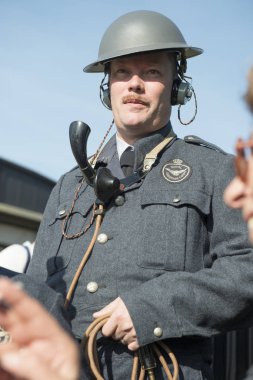 Adam Kraliyet gözlemci piyadeleri üniforma ve Vintage iletişim E