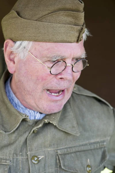 Portrait of Man in Old British Military Uniform