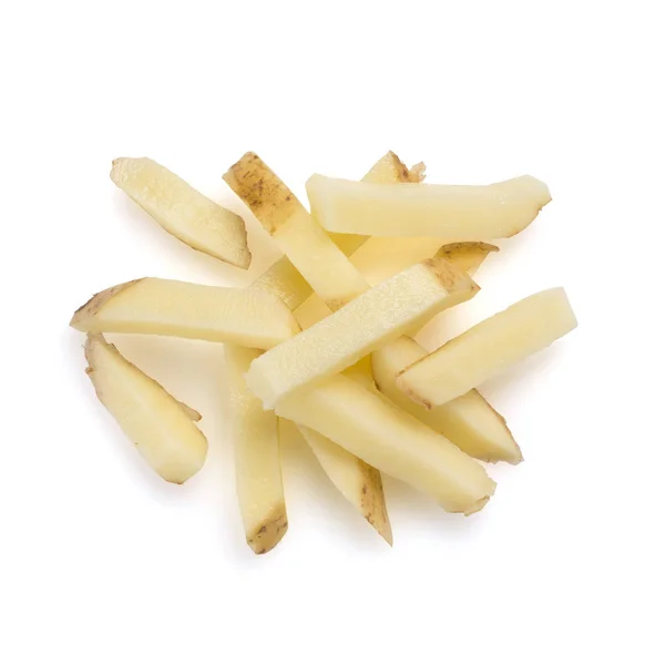 흰색 배경에 고립 된 잘라 진된 감자 — 스톡 사진