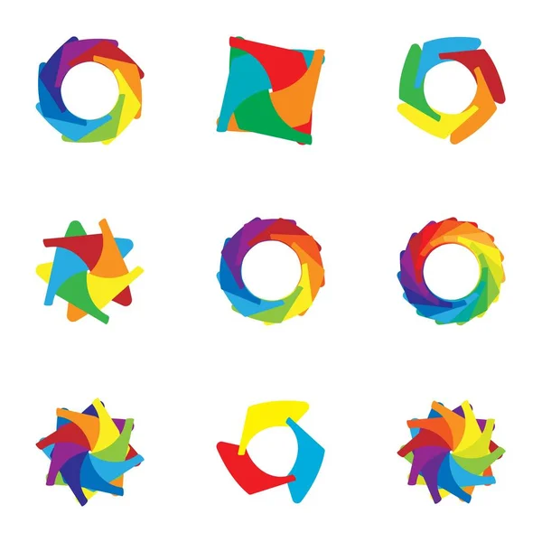 Ordinateur télécharger jeu d'icônes colorées — Image vectorielle