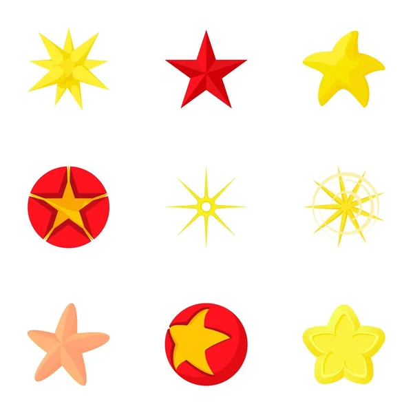 Yıldız Icons set, karikatür tarzı — Stok Vektör
