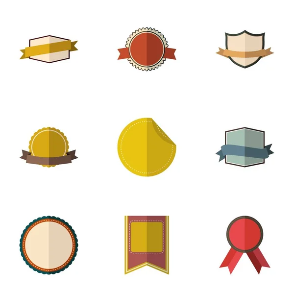 Sticker icons set, flat style — Stock Vector