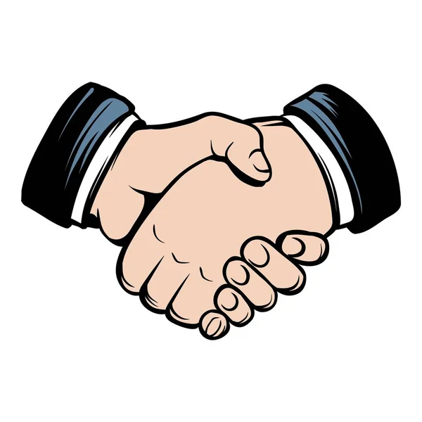 Handshake icon cartoon — Stock Vector