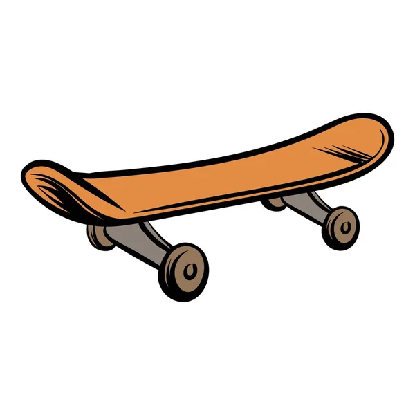 スケート ボード アイコン漫画 — ストックベクタ