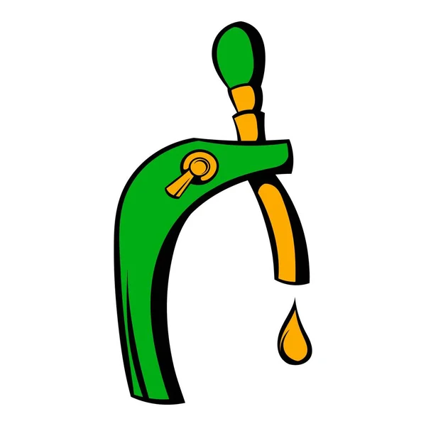 Icona rubinetto birra, icona cartone animato — Vettoriale Stock