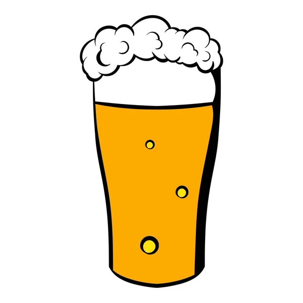 Sklo pivní ikony, ikona kreslený — Stockový vektor