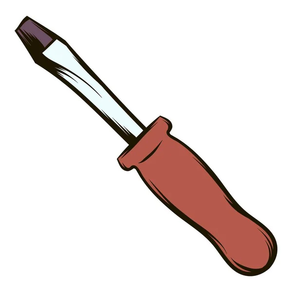 Screwdriver icon cartoon — Stock Vector