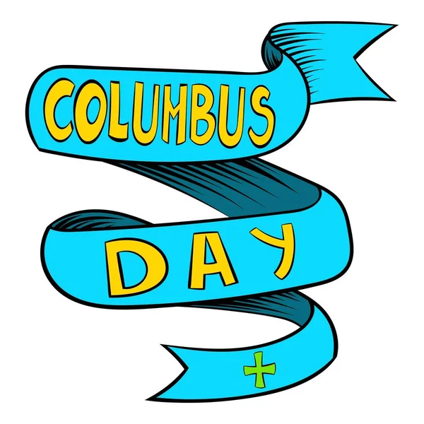 Символ ленты Дня Голубого Колумба, иконка — стоковый вектор