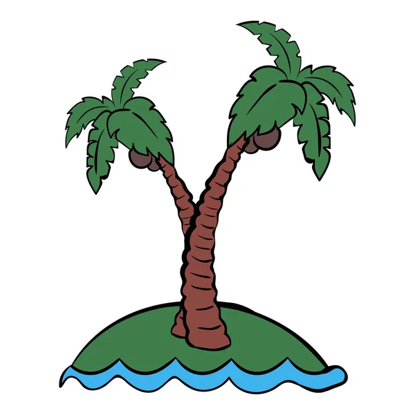 Palm tree ikonu kreslený — Stockový vektor