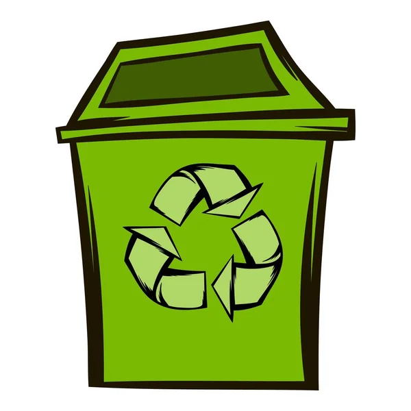 Corbeille recyclage éco symbole — Image vectorielle