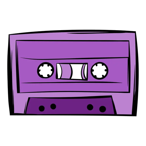 Музика-касета або іконка стрічки мультфільм — стоковий вектор