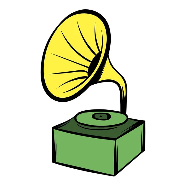 Gramofone ícone dos desenhos animados —  Vetores de Stock