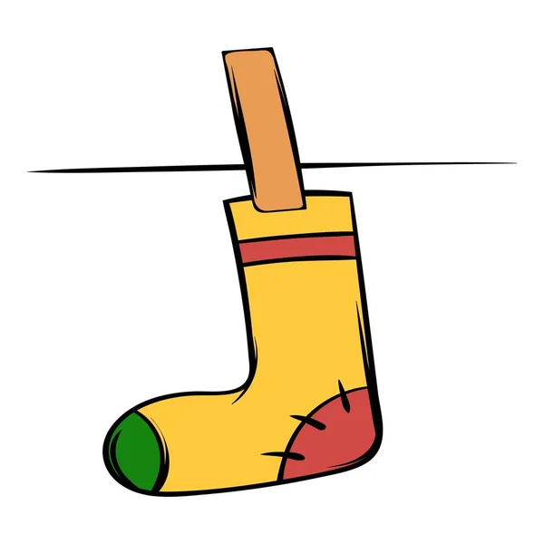 黄袜子图标卡通 — 图库矢量图片