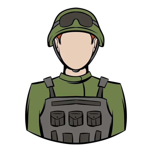 士兵的图标卡通 — 图库矢量图片