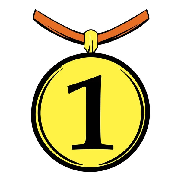 1e medaille pictogram cartoon — Stockvector