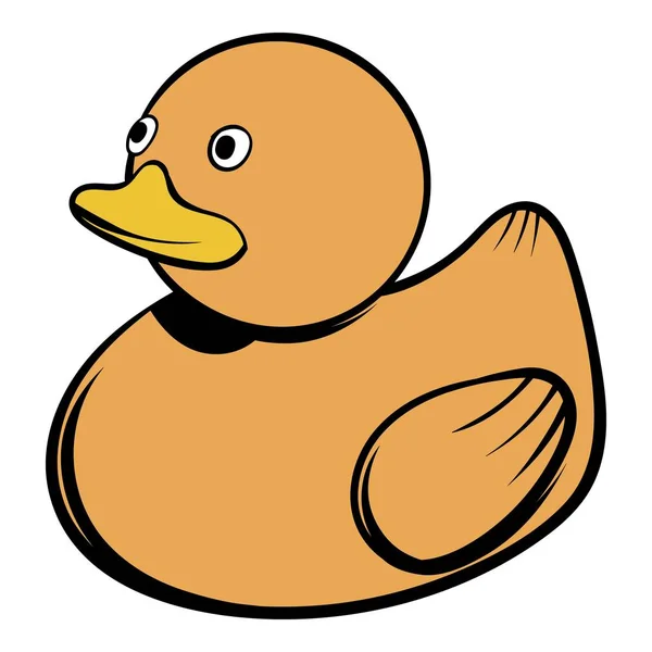 Bébé canard en caoutchouc icône dessin animé — Image vectorielle