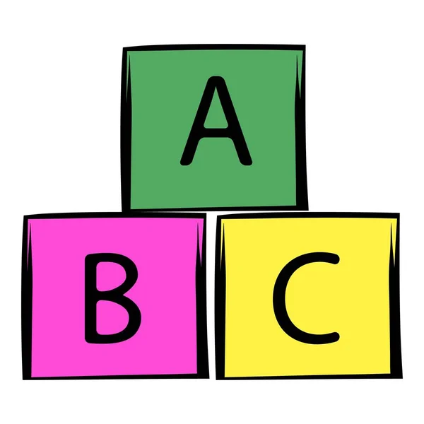 Baby kubussen pictogram cartoon — Stockvector