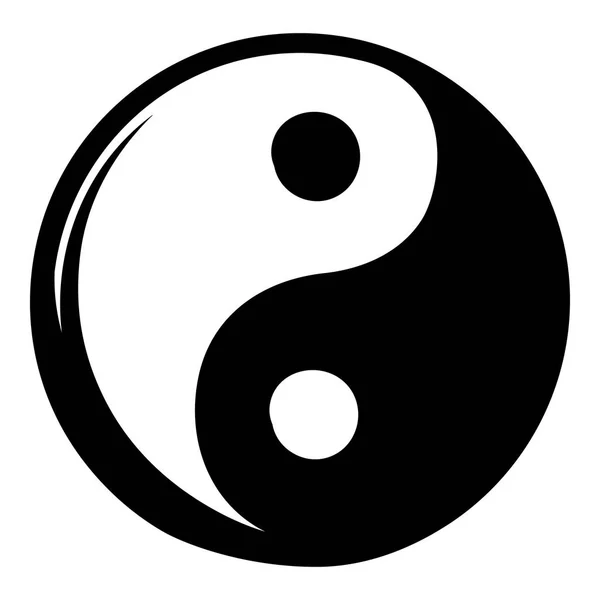 Yin yang icon cartoon — Stock Vector