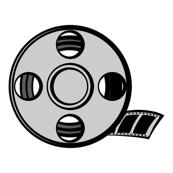 Carrete de película icono de dibujos animados — Vector de stock