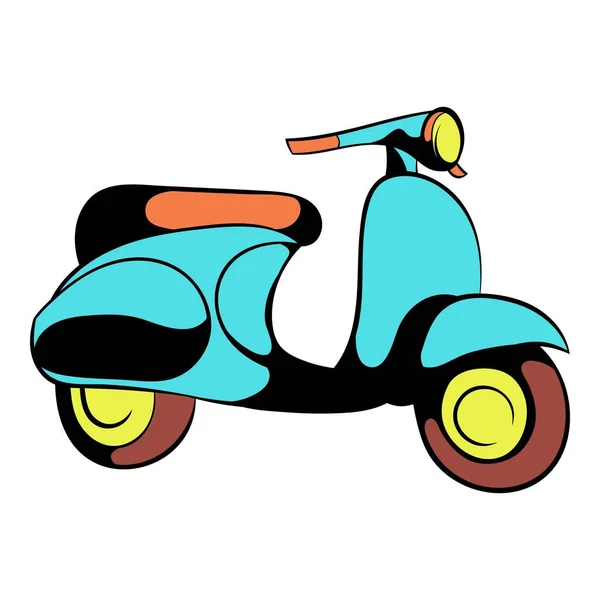 Motorfiets blauwe pictogram cartoon — Stockvector