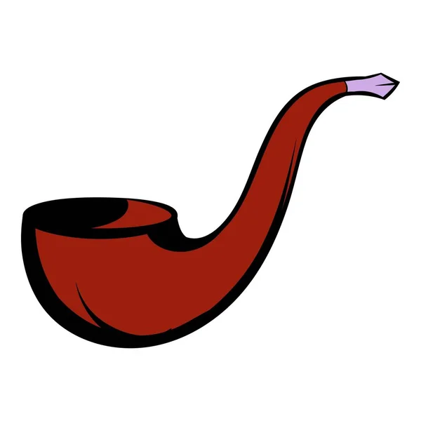 Vinobraní kouření potrubí ikonu kreslený — Stockový vektor