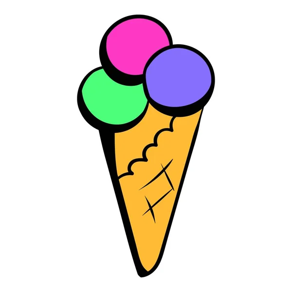 아이스크림 아이콘 만화 — 스톡 벡터
