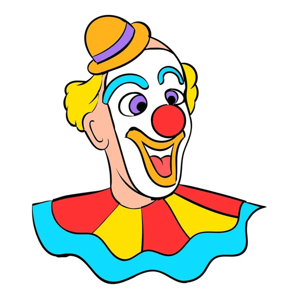 脸的小丑图标卡通 — 图库矢量图片