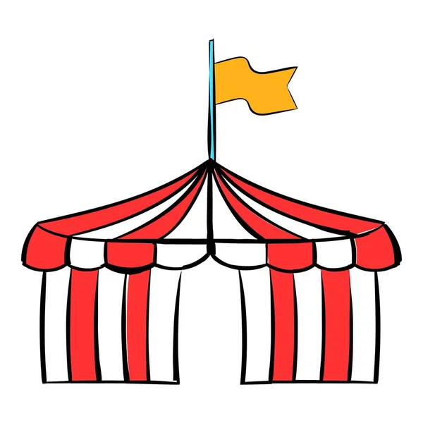 Tente de cirque icône dessin animé — Image vectorielle