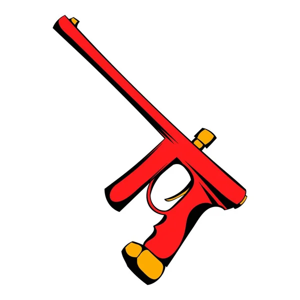 Paintball icône pistolet dessin animé — Image vectorielle