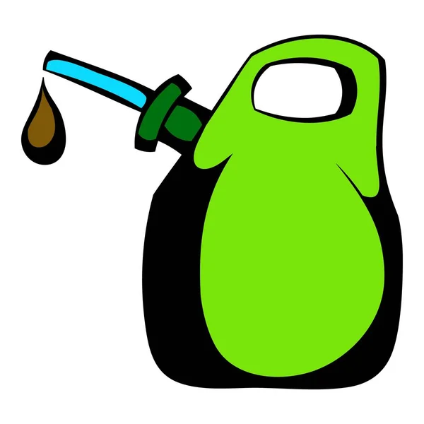 Bote de aceite icono de dibujos animados — Vector de stock