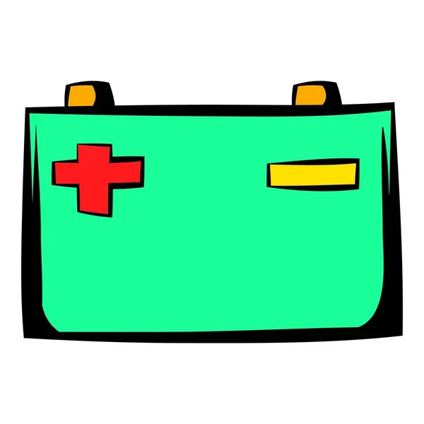Car battery icon cartoon — Stock Vector