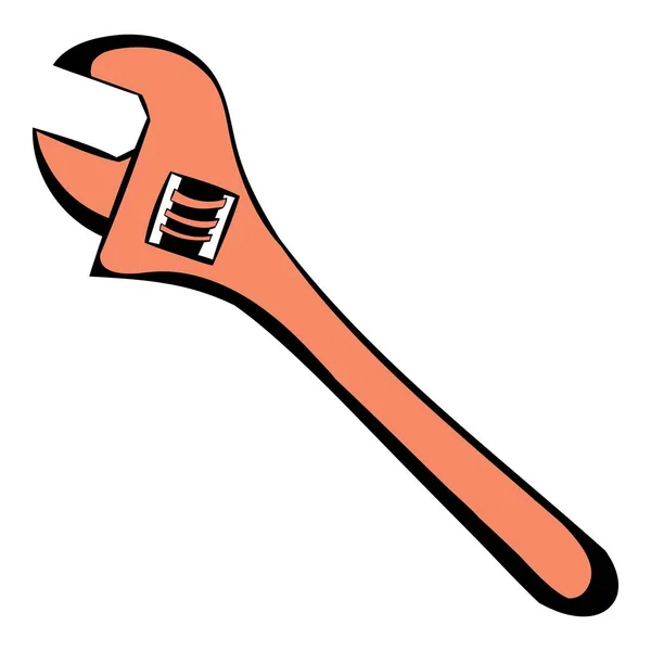 Kreslená ikona nastavitelný klíč — Stockový vektor