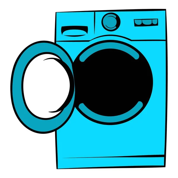 Ícone da máquina de lavar, ícone dos desenhos animados — Vetor de Stock