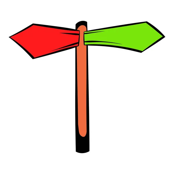 Ícone de sinais de direção, ícone dos desenhos animados —  Vetores de Stock