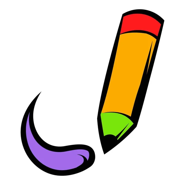 Icono de lápiz, icono de dibujos animados — Vector de stock