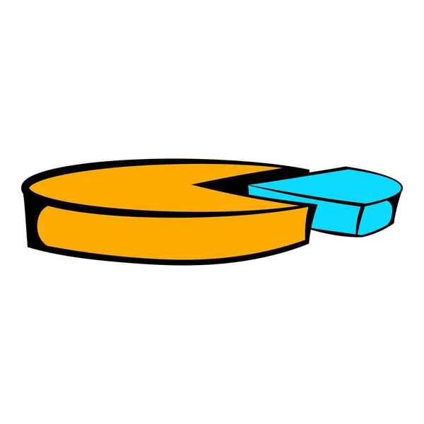 Kuchendiagramm-Ikone, Ikone-Karikatur — Stockvektor