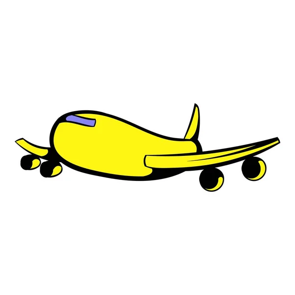 Passagierflugzeug-Ikone, Ikone-Karikatur — Stockvektor