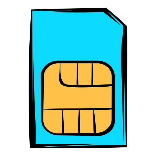 SIM kártya ikon, ikon rajzfilm — Stock Vector