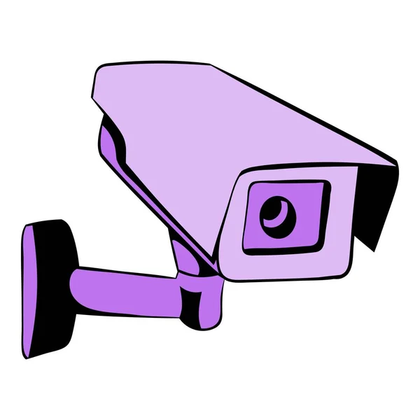 Ikone der Überwachungskamera, Ikone der Karikatur — Stockvektor