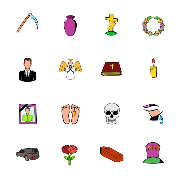 Juego de iconos de muerte — Vector de stock