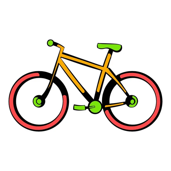 Ícone de bicicleta, ícone dos desenhos animados — Vetor de Stock