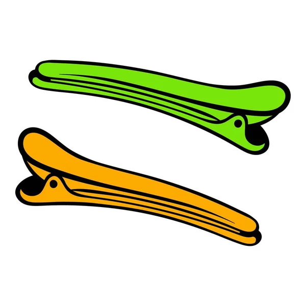 Icono de pasador de barbero barrette, icono de dibujos animados — Vector de stock