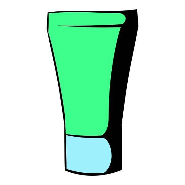 Grüne kosmetische Röhre Symbol, Symbol Karikatur — Stockvektor
