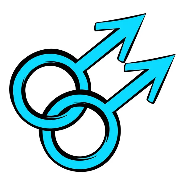 Male gay symbol icon, icon cartoon — Stock Vector