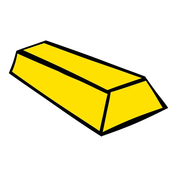 Gold bar ikona, ikona kreskówka — Wektor stockowy