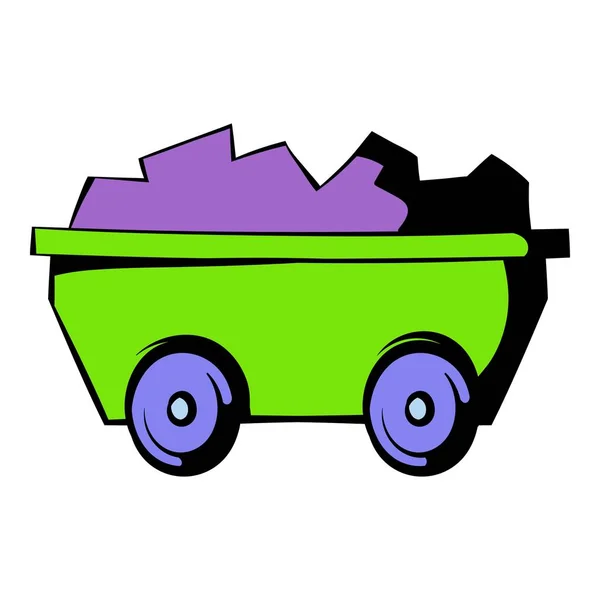 Trolley icono, icono de dibujos animados — Vector de stock