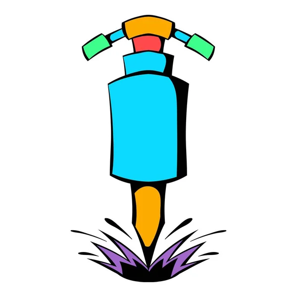 Jackhammer значок, іконка мультфільм — стоковий вектор