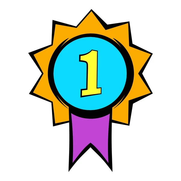 První místo medaile ikony, ikona kreslený — Stockový vektor