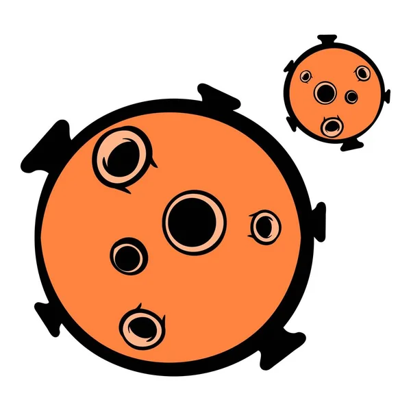 Icona del virus, icona cartone animato — Vettoriale Stock